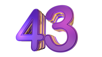 Purple Gold  3d number 43