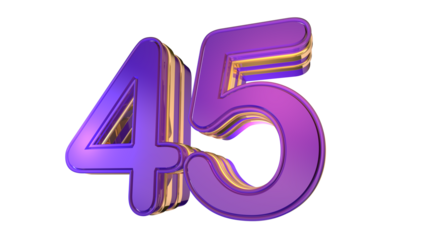 Purple Gold  3d number 45