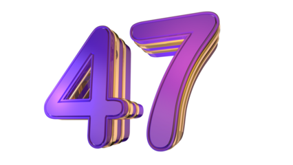 Purple Gold  3d number 47