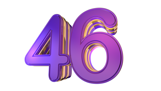 Purple Gold  3d number 46