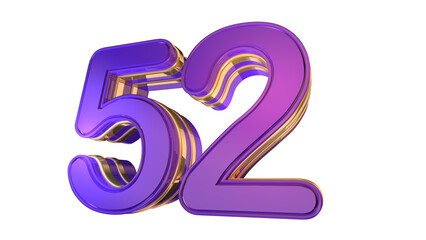 Purple Gold  3d number 52