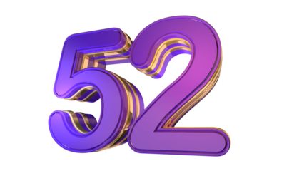 Purple Gold  3d number 52