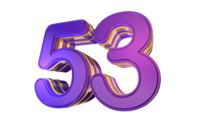 Purple Gold  3d number 53