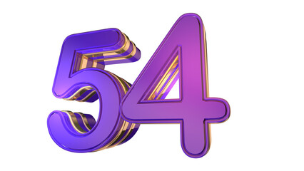Purple Gold  3d number 54