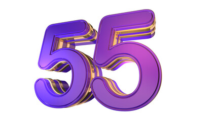 Purple Gold  3d number 55