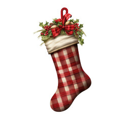 christmas stocking isolated on white