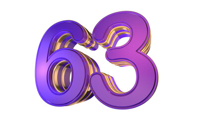 Purple Gold  3d number 63