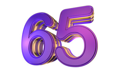 Purple Gold  3d number 65