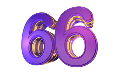 Purple Gold  3d number 66
