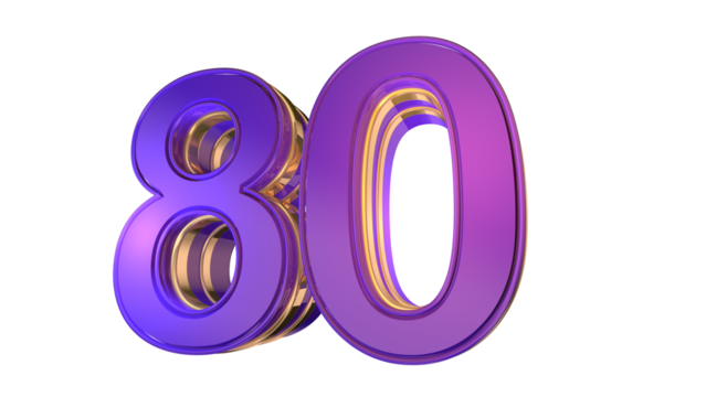 Purple Gold  3d number 80
