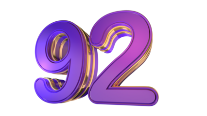 Purple Gold  3d number 92