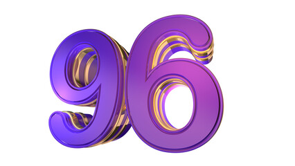 Purple Gold  3d number 96