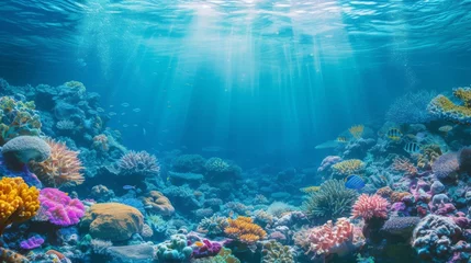 Foto op Aluminium Underwater Coral Reef Scene © furyon