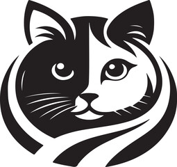 Cat Head Logo Icon Art Vector Design
