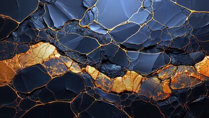 Cracked stone: A Highly Detailed Generative Art of Cracked  stone with Fractal Chaos Background