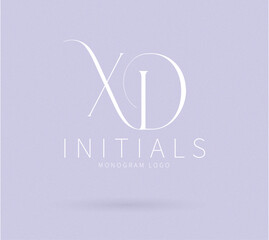XD Monogram logo, Minimalist Typographic Line Monogram Logo, XD Wedding monogram logo, XD Typography Initial Letter Brand Logo	