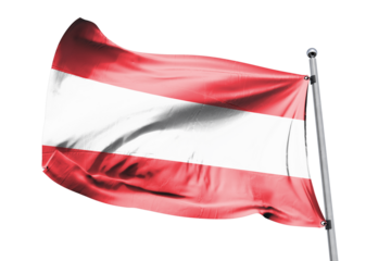 Austrian flag on transparent background. Png