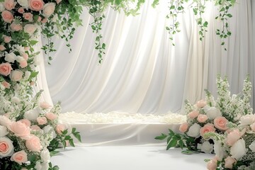 wedding stage background and flower
