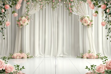 wedding stage background and flower

