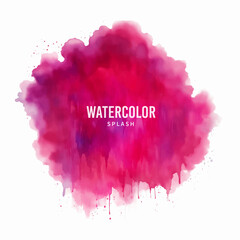 Pink watercolor splashes, Abstract watercolor background