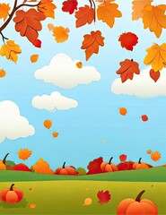 Free vector illustration of a lovely fall background