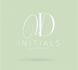 VD Typography Initial Letter Brand Logo, VD brand logo, VD monogram wedding logo, abstract logo design	