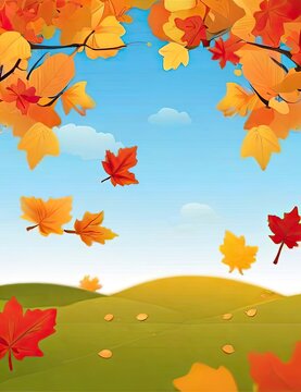 Free vector illustration of a lovely fall background
