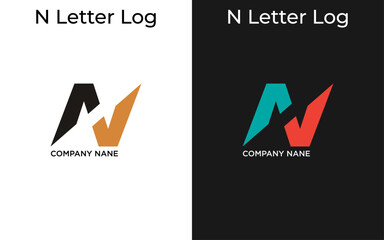 Monogram letter N logo lowercase