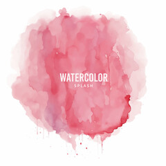 Pink watercolor strokes, pink splashes on white, pink background