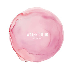 Pink watercolor strokes, pink splashes on white