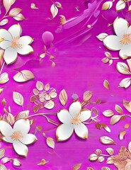 Shiny floral backdrop in free photo