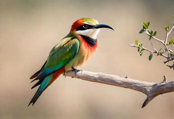 Fototapeta premium lilac breasted roller on a branch