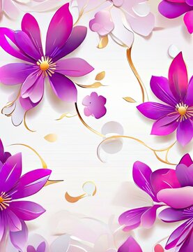 Shiny floral backdrop in free photo
