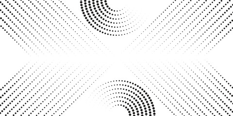 Modern abstract background. Halftone dots in circle shape. Round logo. Vector dotted frame. Design elements.