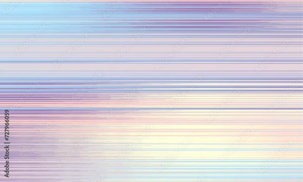Poster Abstract defocused horizontal background with horizontal smooth grunge lines. Sunrise theme colors. Vector texture