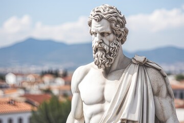 Obraz premium Homer statue. Author of the Iliad and the Odyssey.