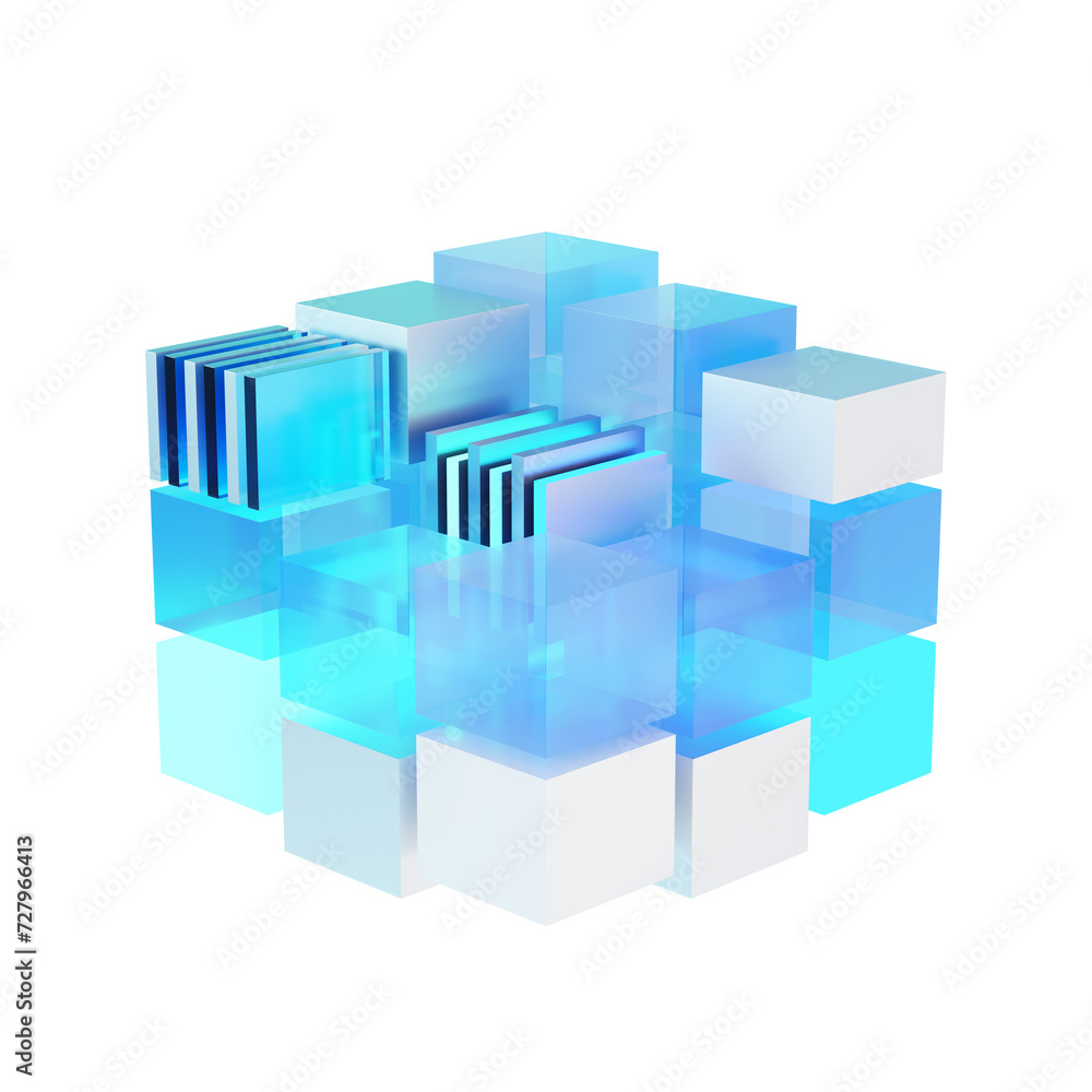 Poster database servers and storage centers with transparent background.