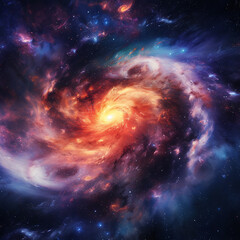 Obraz na płótnie Canvas Deep space swirl galaxy, space nebula