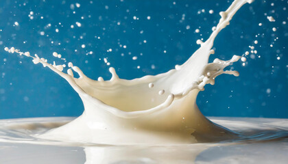 Milk splash, milk flowing, 3d illustration