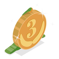 3D Isometric Flat Vector Set of F1 Items, Formula 1 Objects. Item 5