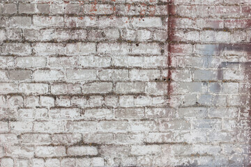 brick white dirty wall background