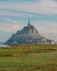 Mont Saint-Michel commune during summer