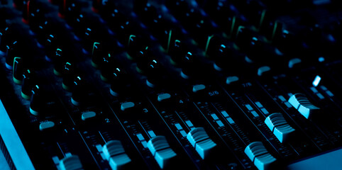Fototapeta premium sound mixer control broad 