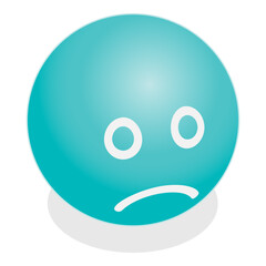 3D Isometric Flat Vector Illustration of Basic Emotions, Facial Expressions. Item 8