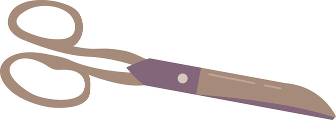 Hand drawn knitting scissors