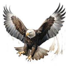 Naklejka premium bald eagle in flight