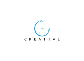 travel  logo. Stopwatch time logo . Simple design on white background.