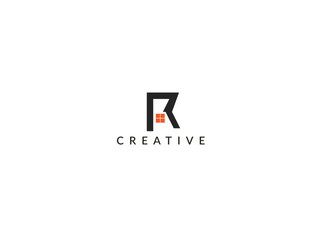 custom Font RR  homes logo design concept with simple,