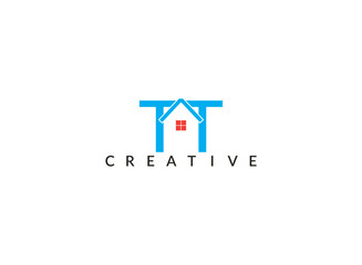 custom Font TT LATTER  homes logo design concept with simple,