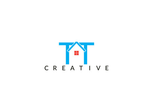 custom Font TT LATTER  homes logo design concept with simple,